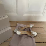 Stunning silver Jimmy Choo kitten heels, vintage mules