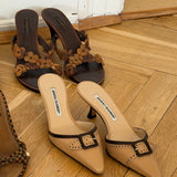Manolo Blahnik mules (36.5)