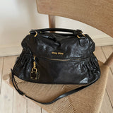 Miu Miu black nappa leather bag in a great condition.