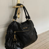 Miu Miu black nappa leather bag in a great condition.